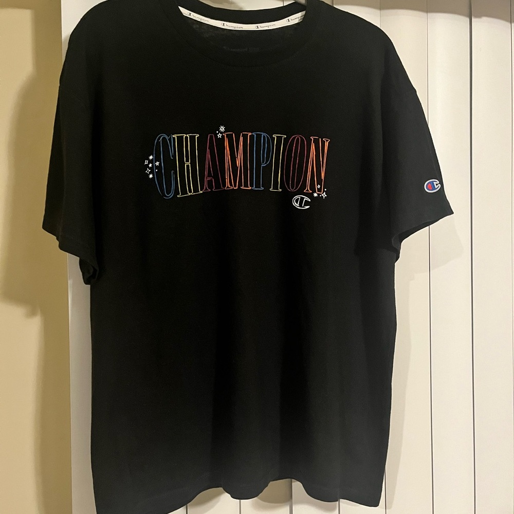 Champion Black Short Sleeve Tee